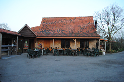 Binnen in de cafetaria